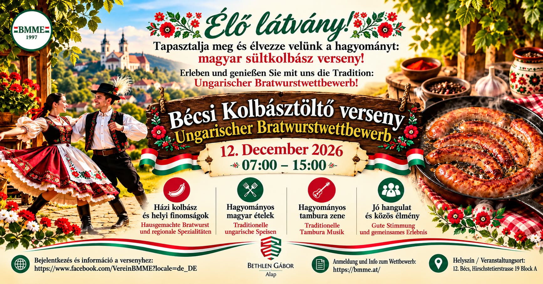 Kolbásztöltő verseny plakát hátoldal